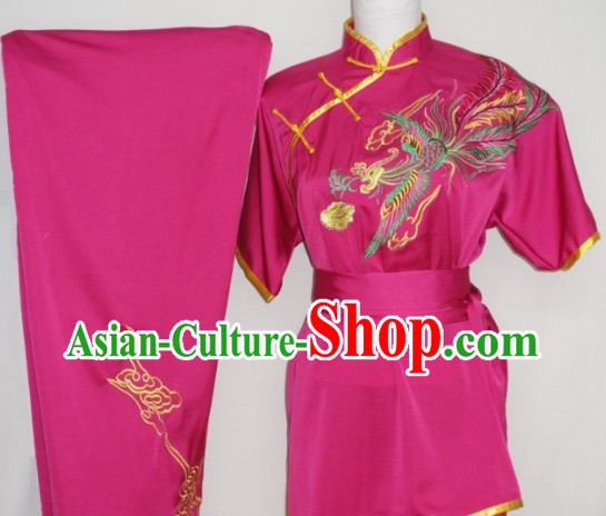 Asian Silk Embroidery Wushu Dress Martial Arts Clothing