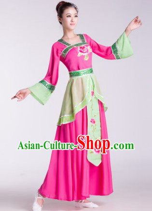 Chinese Classical Hanfu Dance Costumes and Hair Accessories for Women