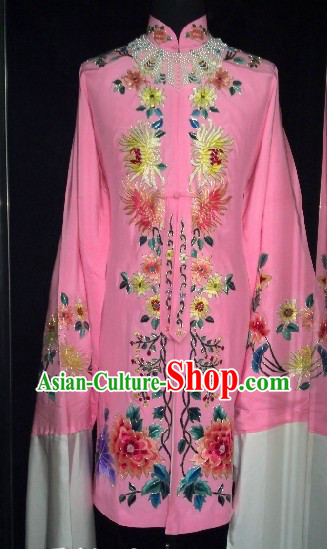 Ancient Chinese Embroidered Flower Long Robe for Women