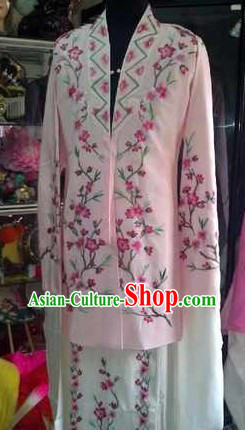 Ancient Chinese Embroidered Flower Long Robe for Women