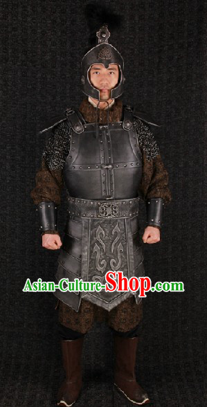 Ancient Chinese Film Costumes Design Armor Clothing Complete Set for Men