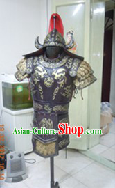 Ancient Chinese Military Armour Clothes and Helmet Complete Set for Adults