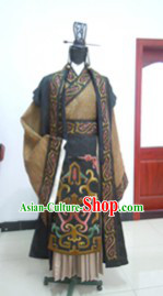 Ancient Chinese Prince Costumes and Headwear Complete Set for Men