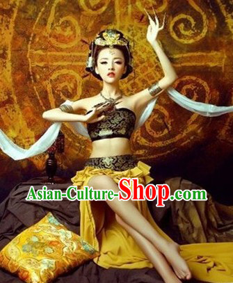 Ancient Dunhuang Dancer Costumes Cape and Accessories for Women