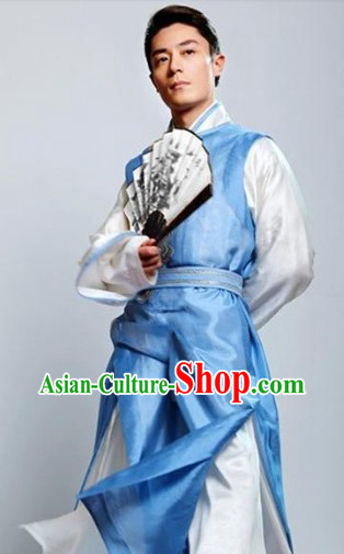 Ancient Chinese Swordsman Costumes Complete Set for Men