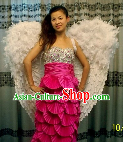 Handmade Professional Dance White Angel Wings