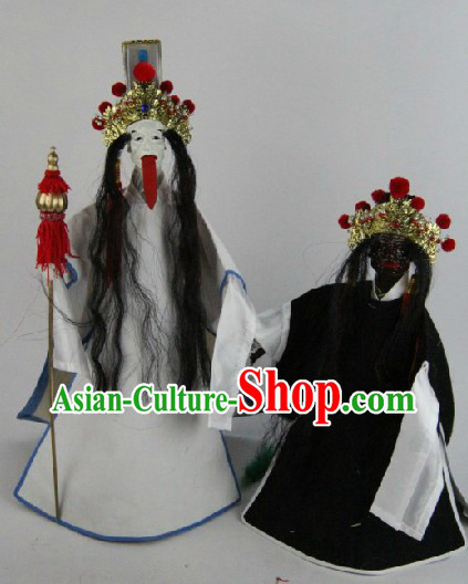 Traditional Handmade Nether World Deities Glove Puppets Hand Marionette Puppets