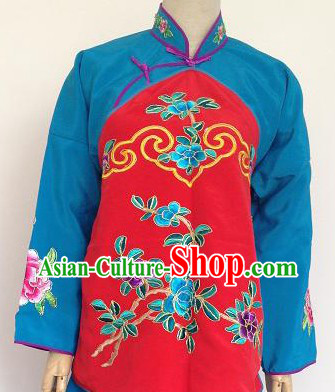 Ancient Chinese Red and Blue Jacket and Skirt