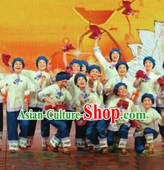 Traditional Chinese Grandmother Dance Costumes for Women