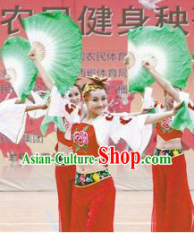 Female Yangge Dance Costumes and Hat