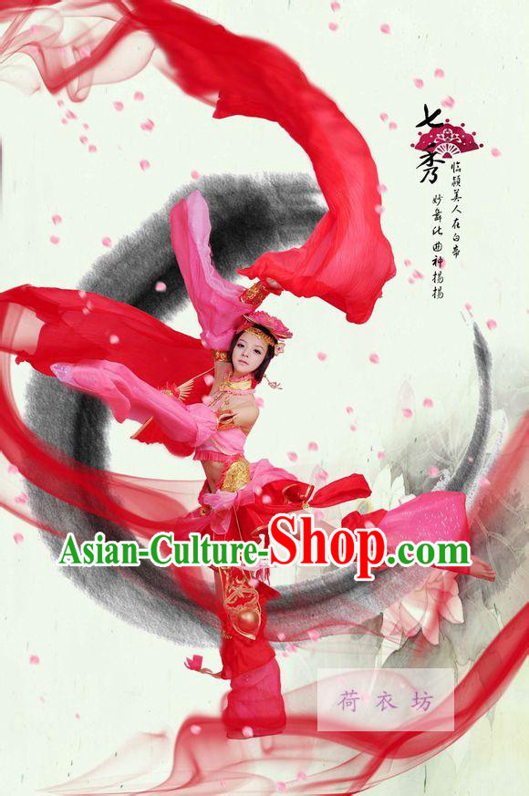 Ancient Asian Princess Cosplay Costumes and Hair Accessories