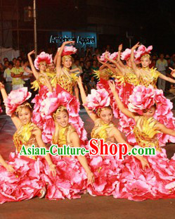 Flower Dance Costume Dancewear and Headwear Complete Set