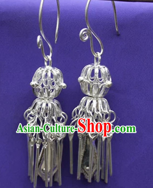 Traditional Miao Silver Earrings