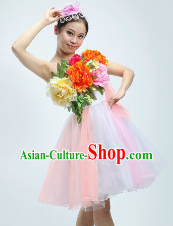 Short Style Floewrs Dance Costumes