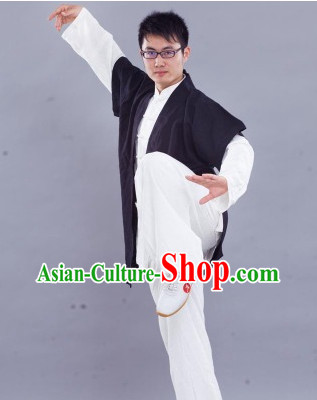 Traditional Chinese Kung Fu Silk Uniform with Vest