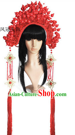 Red Wedding Ceremony Headdress