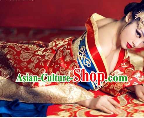Ancient Chinese Sexy Tang Dynasty Concubine Clothes
