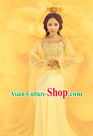 Sexy Guzhuang Gold Dance Costumes Complete Set