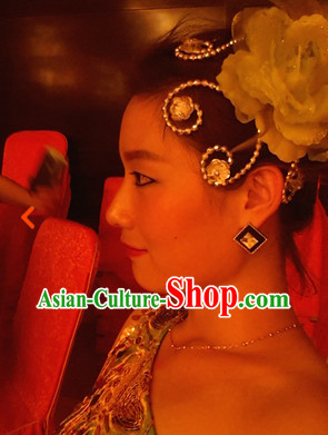 Traditional Chinese Flower Hairpin for Professional Dance Use