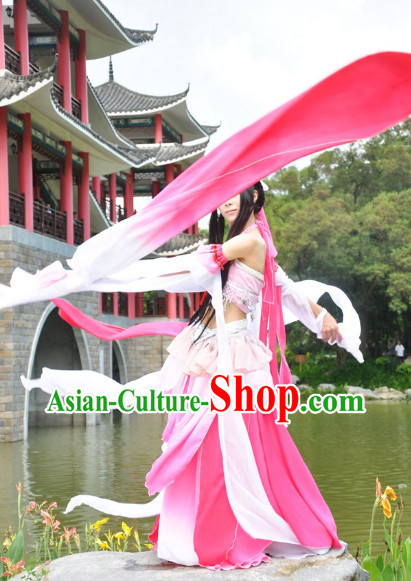 Ancient Chinese Long Water Sleeves Classical Dancing Costume