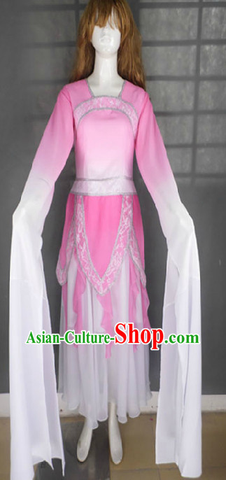 Pink Tao Yao Classic Dance Costumes with Long Sleeves