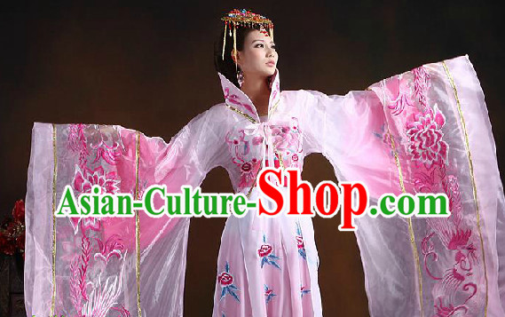 Ancient Chinese Empress Embroidered Clothes and Hair Accessories