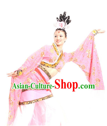 China Classical Dance Chu Yao Costume and Headdress for Women