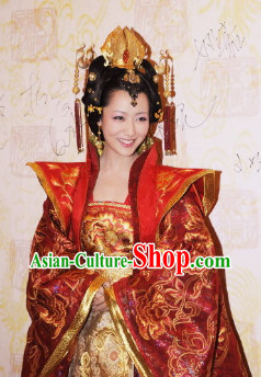 Ancient Chinese Imperial Palace Royal Empress Headpiece and Wig