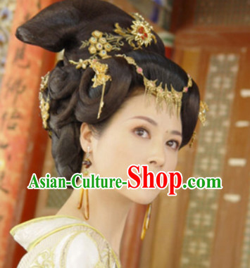 Ancient Chinese Tang Dynasty Wig and Headpieces