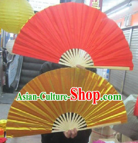 Double Sides Red Gold Dance Fan