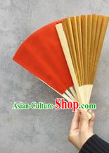 Professional Double Sides Red Gold Dance Fan for Adults and Children