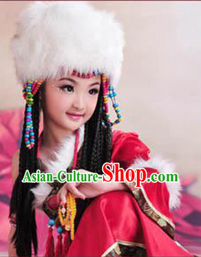 China Tibetan Kids Princess Dresses and Hat