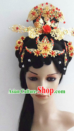 Ancient Chinese Beauty Hair Accessories and Long Wig