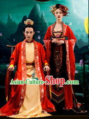 Ancient Chinese Emperor and Empress Clothes Complete Set