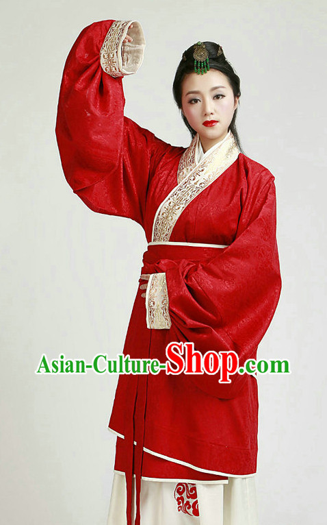 Red Ceremonial Wedding Dress for Brides