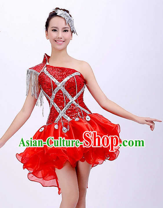 Chinese Dancing Outfits and Headwear for Girls