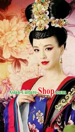 Handmade Chinese Empress Wig and Hair Accessories