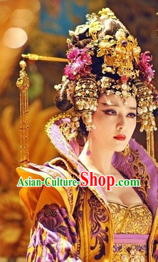 Handmade Chinese Empress Wig and Hair Accessories