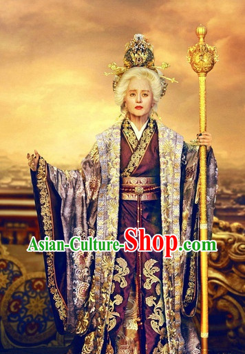 Empress Wu Ze Tian Biography Clothing and Headpieces Complete Set