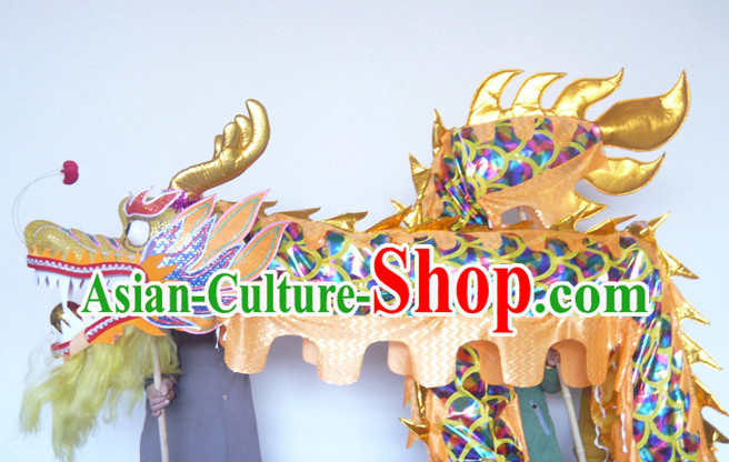 Rainbow Color Chinese New Year Dragon Dance Costumes Complete Set