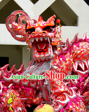 Chinese Traditional Southern Luminous Dragon Dance Costumes Complete Set