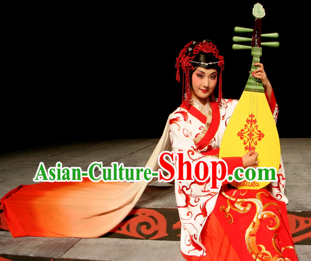 Wang Zhaojun Theatre Costumes and Headwear Complete Set