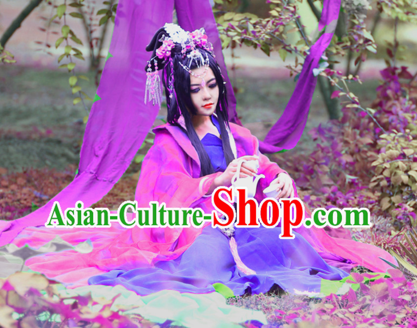 Chinese Empress Clothing and Hair Jewelry Complete Set