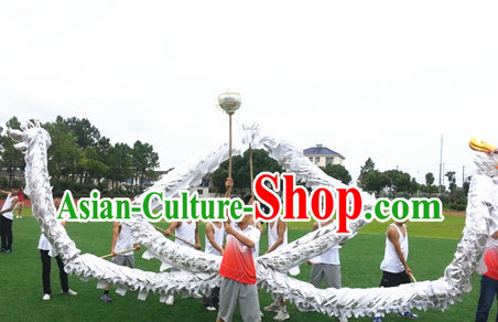 White Dragon Dance Costume for 10 People