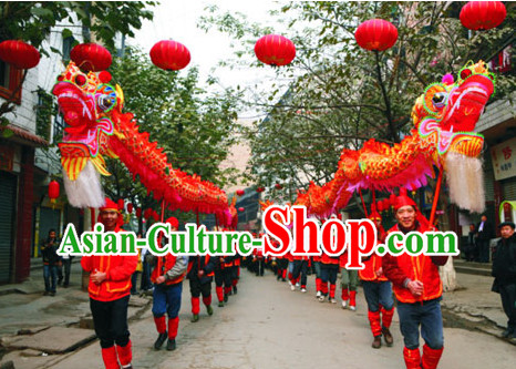 Chongqing Province Red Dragon Dancing Equipments Complete Set