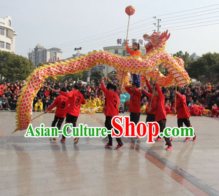 NEW Red Classical Dragon Dance Equipments Complete Set