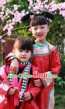 Chinese New Year Qing Dynasty Oriental Clothes for Kids