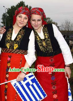 Greek Women Costumes Complete Set