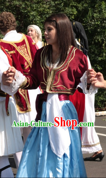 Traditional Girls Greek Costumes Complete Set