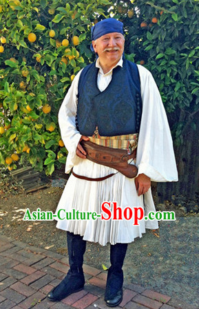 Old Mens Greek Dress Complete Set